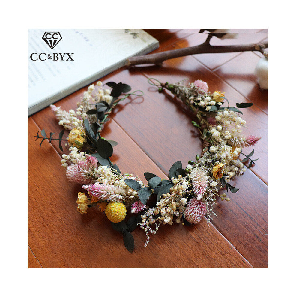 CC Flower Crown Tiara Hairbands Vintage Flower Forest Style 100% Wedding Hair Accessories For Bride Girls Seaside mq060