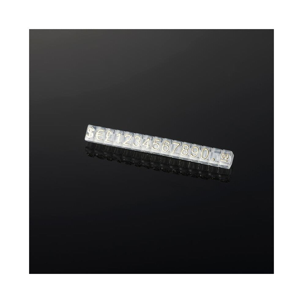 (golden clear White-Dollar) 40pcs cubes the tag combined jewelry watch stand tag Numeral Cubes euro