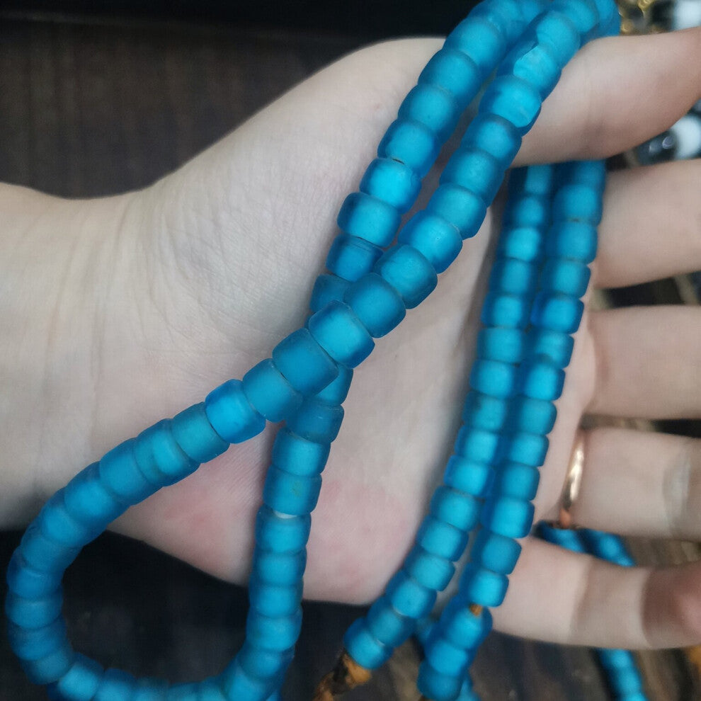 1pcs-lot core translucent opaque old glass beads necklace twine precious accessories gem jewelry folk-custom