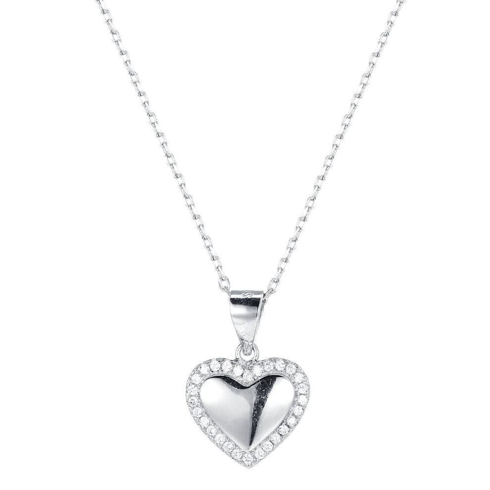 Style Sterling Silver 925s love diamond pendant LNs sweet salt clavicle chain Necklace female
