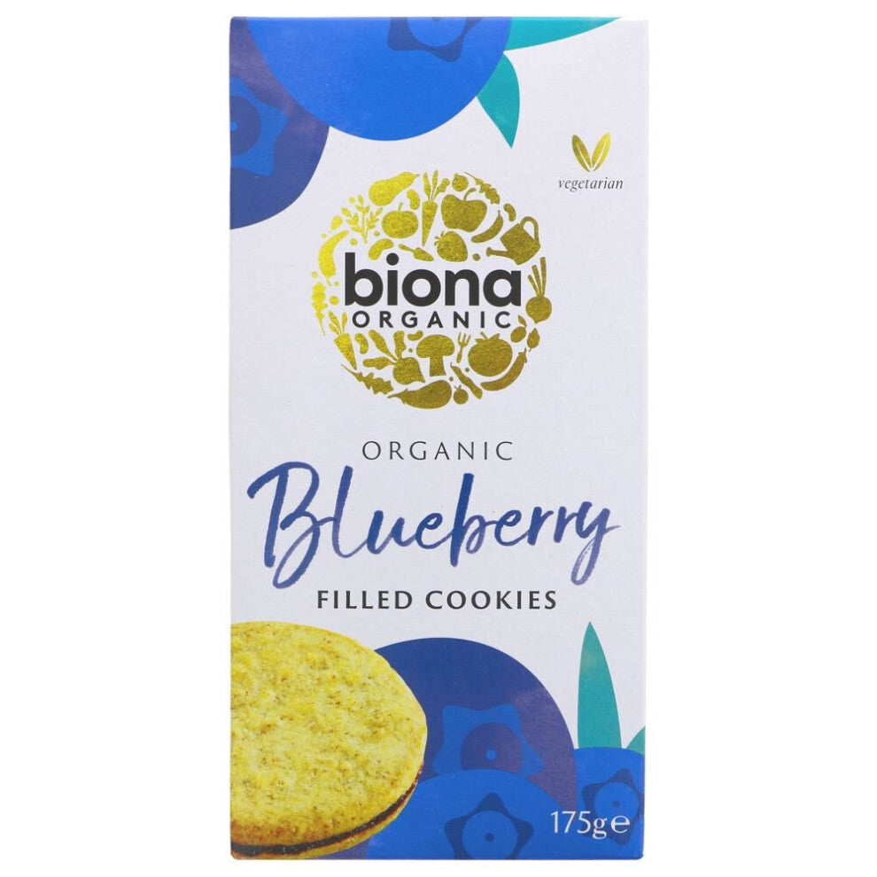Biona Blueberry Filled Cookies 175g ( Pack of 12 )