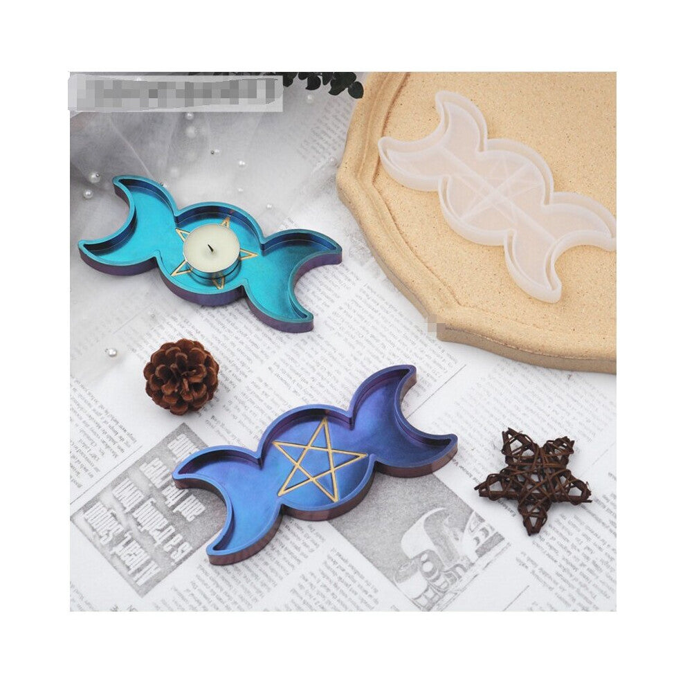 Transparent Silicone Mould Dried Flower Resin Decorative Craft DIY Sun Moon Phase Box Plates Mold epoxy resin molds for jewelry