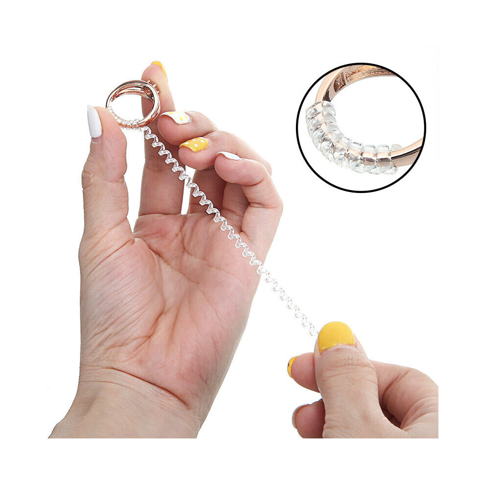 12pcs Ring Size Adjuster Spiral Ring Size Adjuster Guard Tightener Reducer Resizing Tools For Jewelry Making Accessories