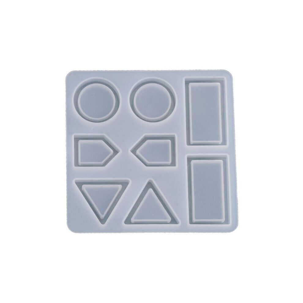 Glossy Geometry Polygonal Earrings Silicone Epoxy Resin Mold DIY Keychain Pendant Jewelry for Bag Decorations