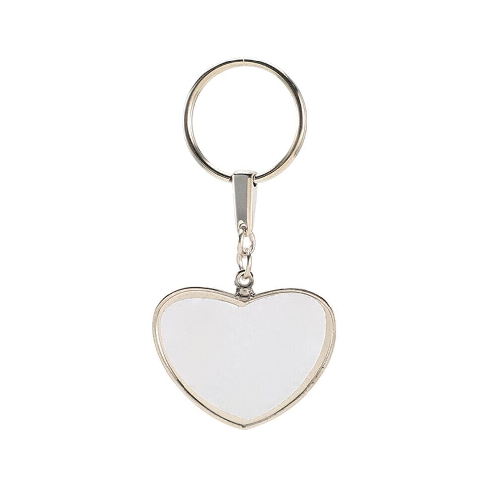 Novel Heart Shape Blank Thermal Transfer Keychain Accessories Sublimation Blank Keychain Bag Ornaments Dropship