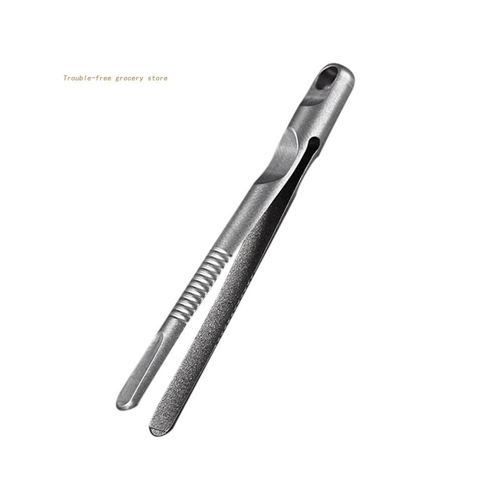 Mini for TITANIUM Alloy Tweezers Portable Tweezers Survival Pick Up Tweezers Outdoor Gadget Tool for Camping Tra