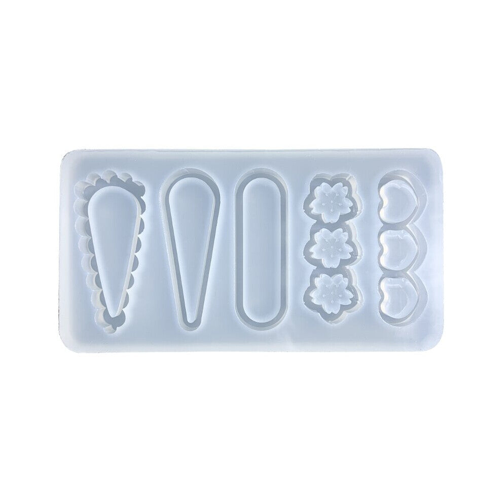 517F Hair Clip Silicone Molds Hair Pin Epoxy Resin Mold Jewelry Crafts Making Accessories for Kids Girl Women Non-stick