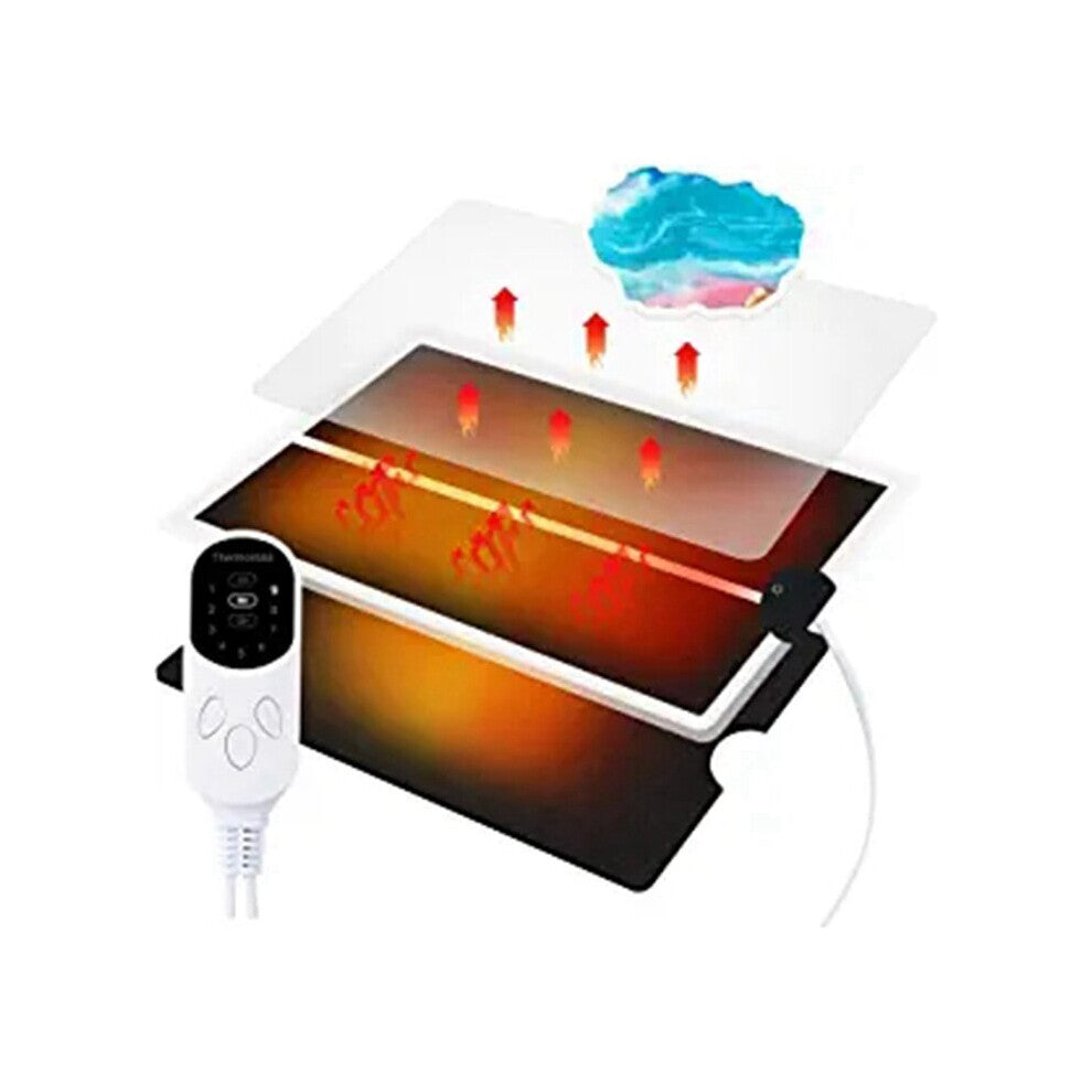 Resin Heating Mat With Timer Temperature Adjustment Function, Resin Mold Curing Pad, Resin Dryer, For DIY US Plug