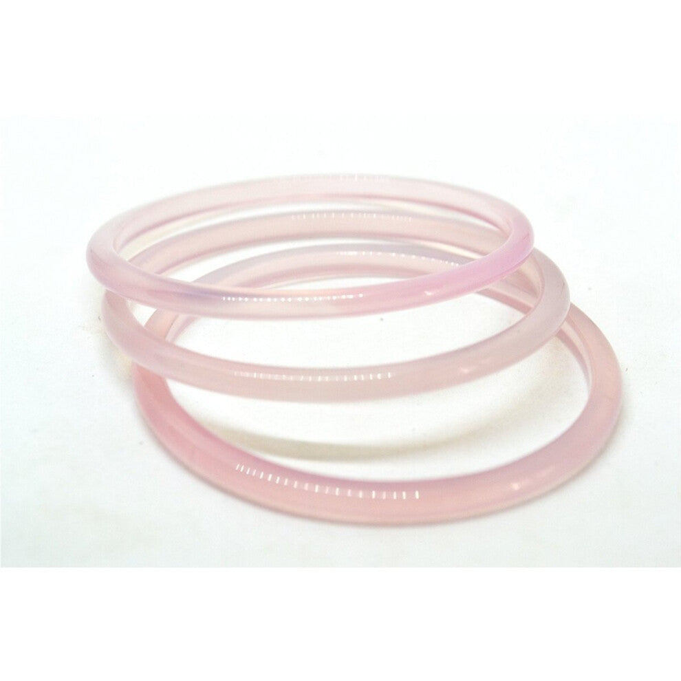 3PCS Natural Agate Jade Icy Bangle Bracelet Temperament Jewelry Gems Accessories