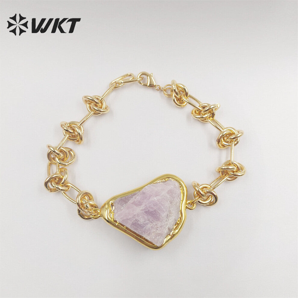WT-B614 Newest sodalite Adjustable irregular stone bangle for wedding party INS jewelry bangle hot