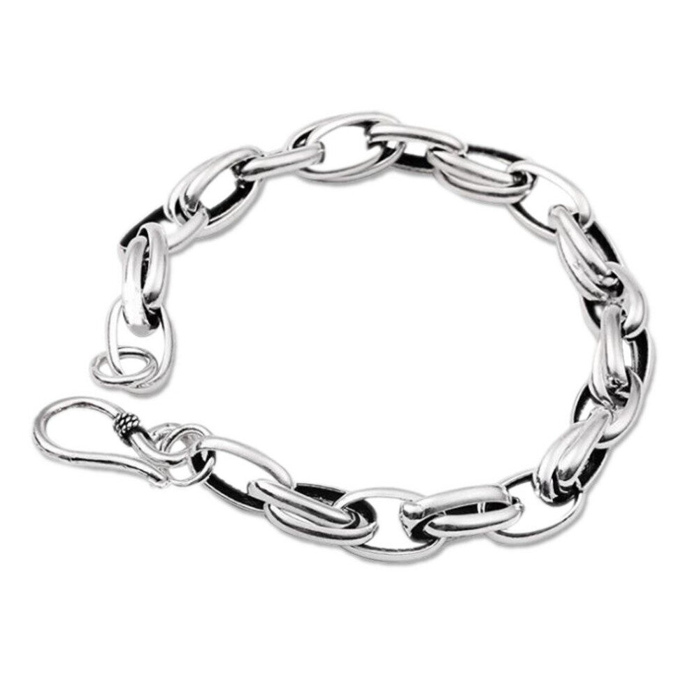 Glossy Bracelet for Men and Women and Stylish Real s925 Pure Silver Man Bracelet