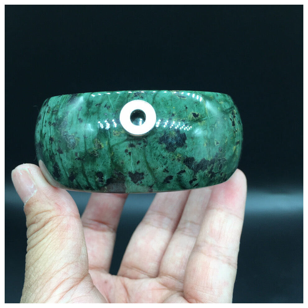 Natural Tibetan Jade Medicine King Stone Widened Tire Bracelet Womens Health Care Belt Magnetic Jade Bracelet Jewelry