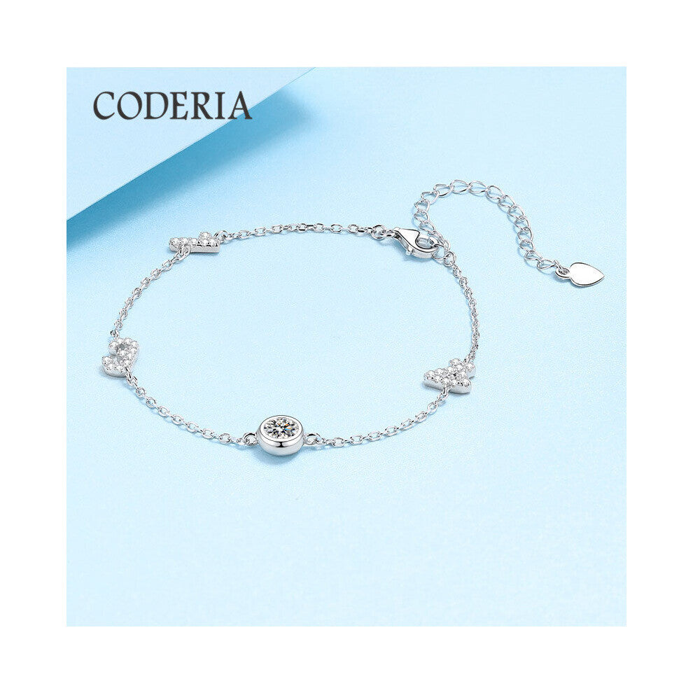 Bubble Bracelet 925 Sterling Silver Moissanite D 0.5ct Diamond Bracelet Platinum Plated High Gift Jewelry