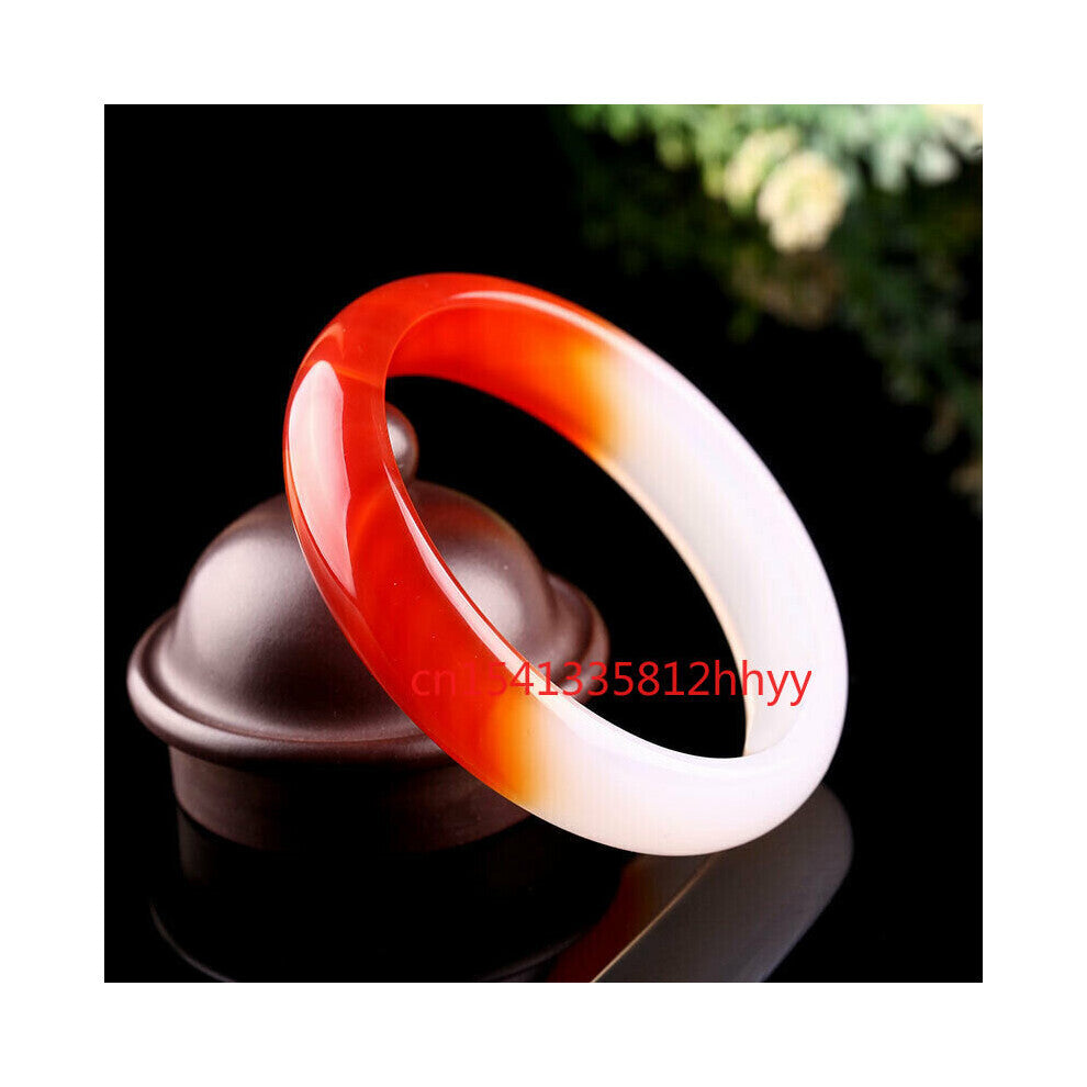 Hot Selling Natural and Red and Jadeite Jade Bangle for Women Men Accessories 62mm