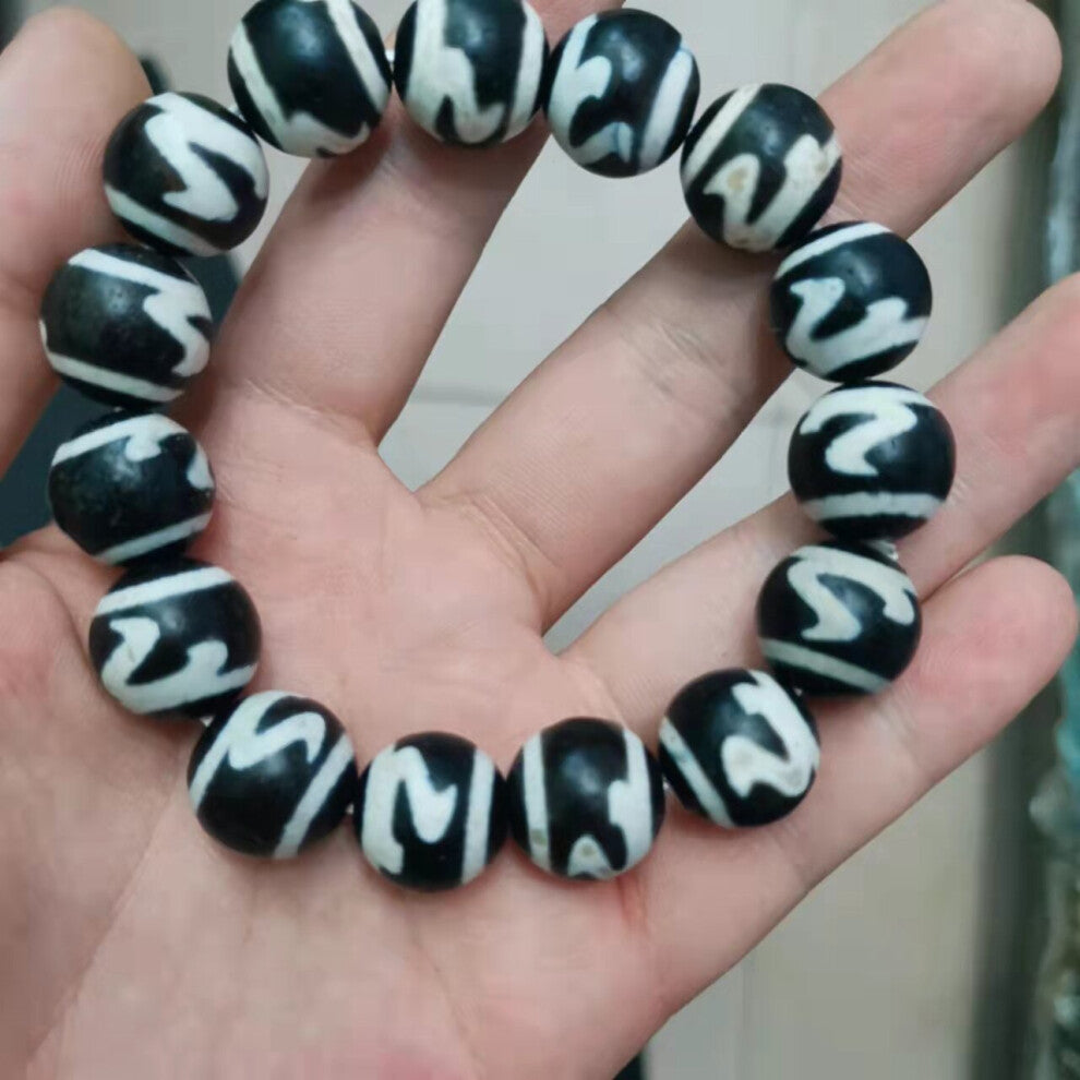 1pcs-lot natural old agate dzi bracelet accessories gem jewelry folk-custom pattern Tibet rare Collection Generous