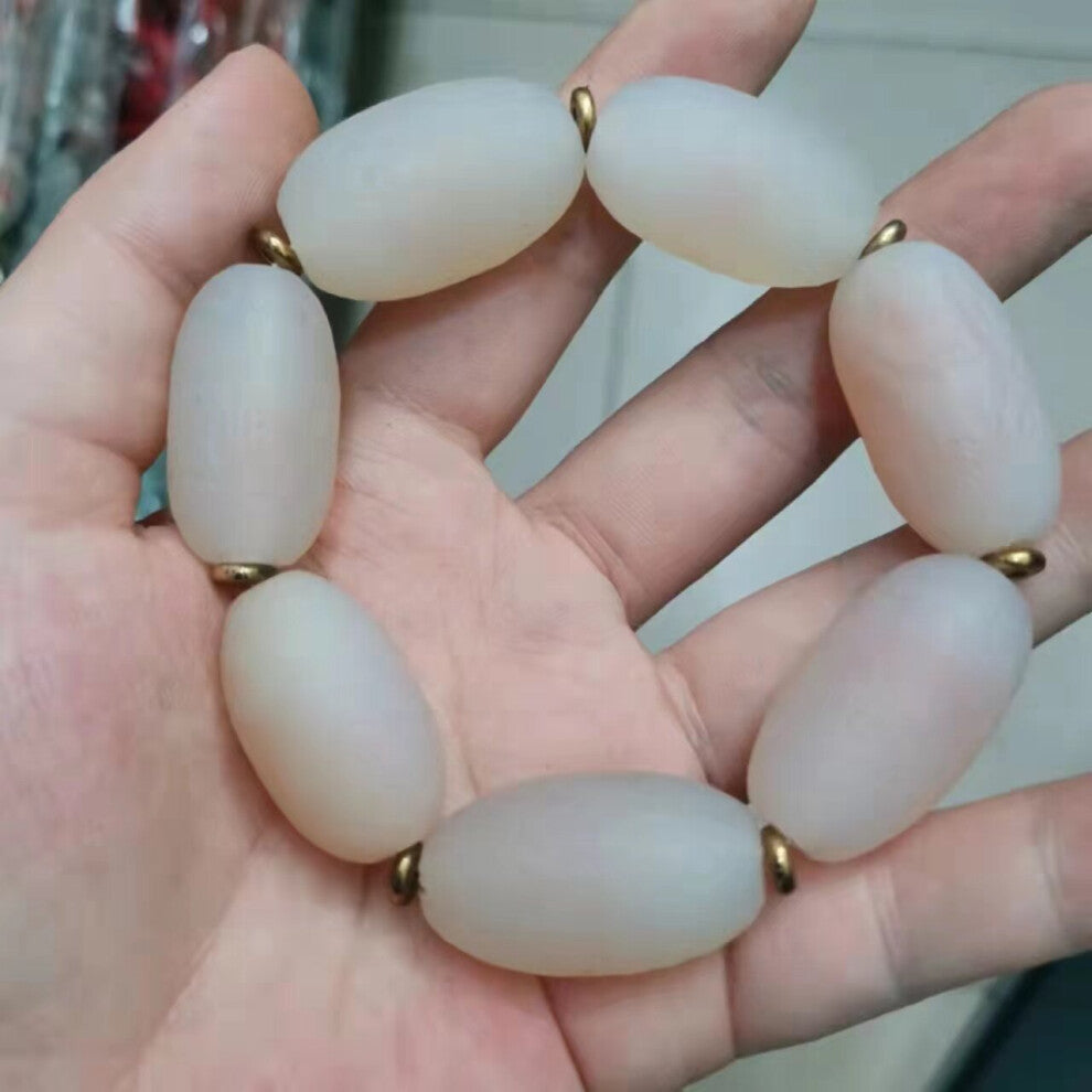 1pcs-lot fat oval date beads powder sugar heart agate bracelet Natural gemstone jewelry accessories Refreshing