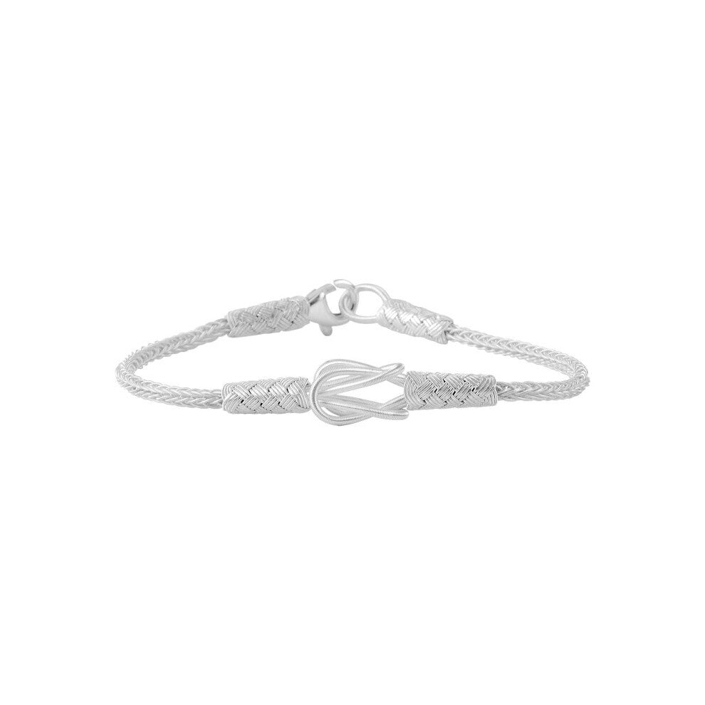 Silverlina Silver Kazaziye Hand Knitting Bracelet