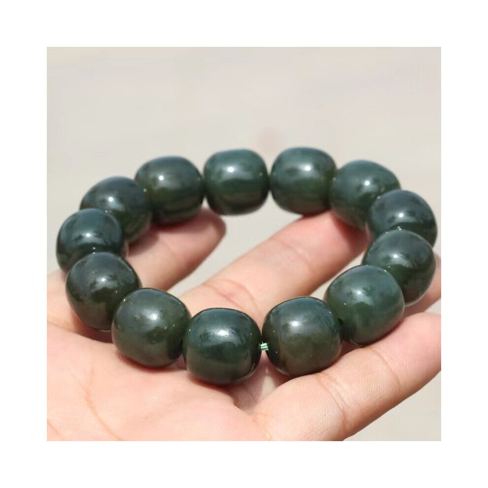 Natural hetian green jade bracelet bangle beads jadite bracelets jade jewelry bracele Fine Jewelry accessories