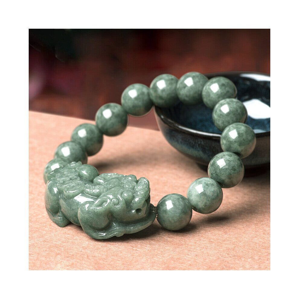 Burmese Jade Pixiu Bracelets Bangle Real Women Beaded Jewelry Stone Natural Accessories Gift Green Jadeite