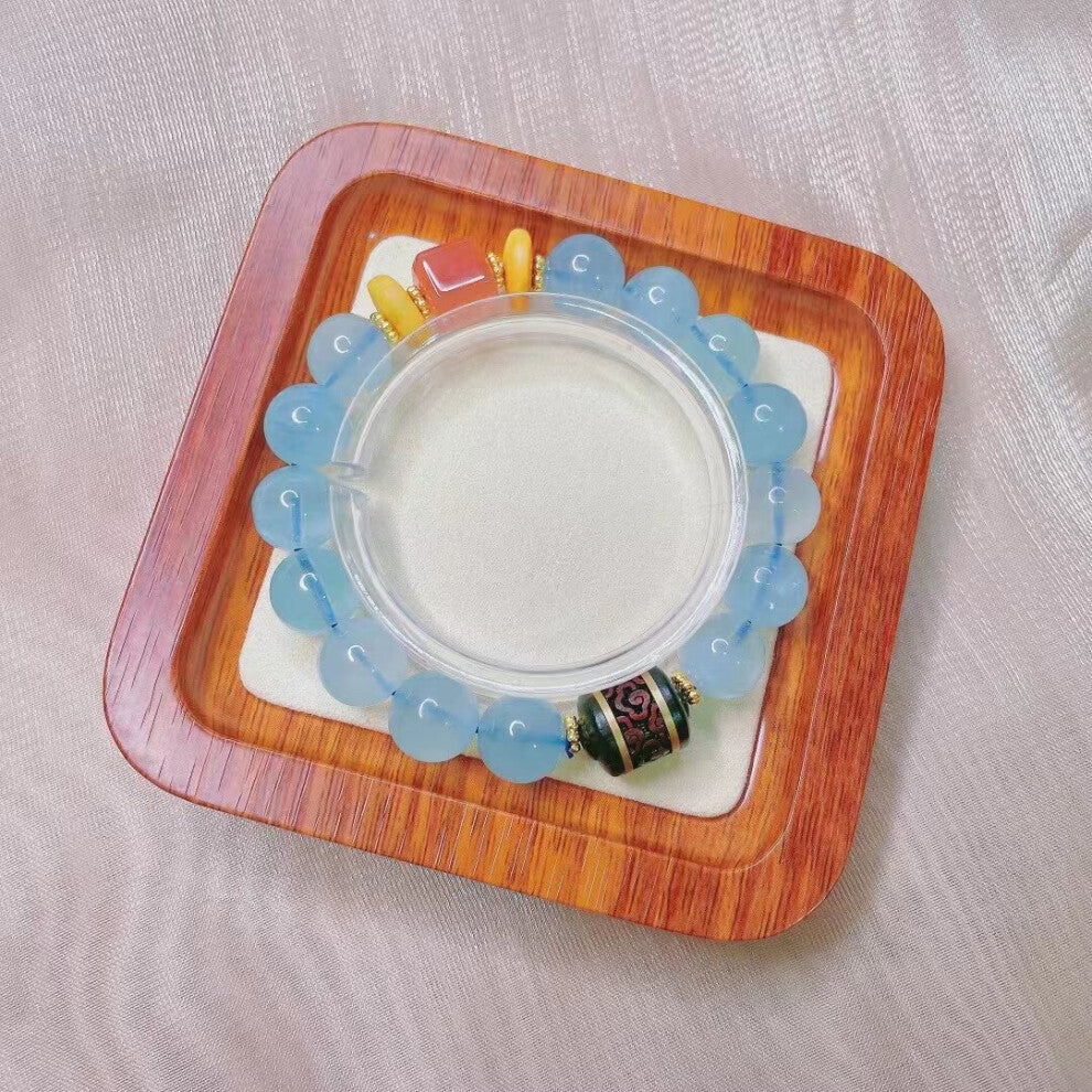 Boutique A Goods crystal Jade Bracelet Latest Fine jewelry Natural Aquamarine hand Chain Bangle Top Jewelry Accessories Gift