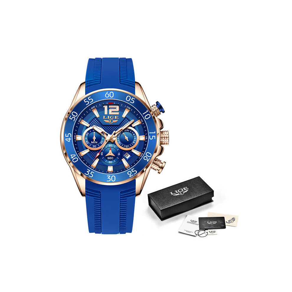 Mens Watches Top Silicone Sports Watch Men Quartz Clock Waterproof Wristwatches Relogio Masculino