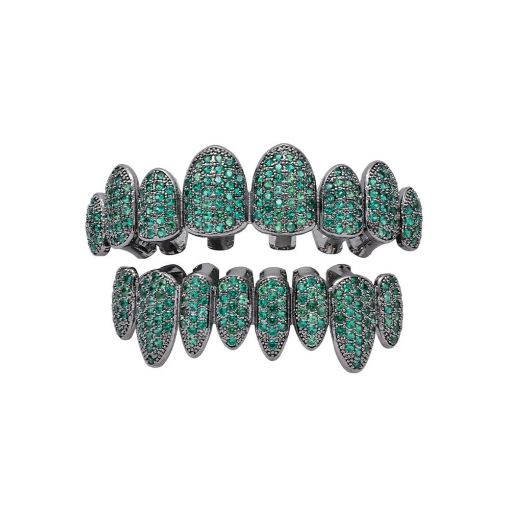 Hip Hop Cubic Zircon Teeth Grillz Grills Dental Mouth Punk Tooth Caps Cosplay Rapper Jewelry