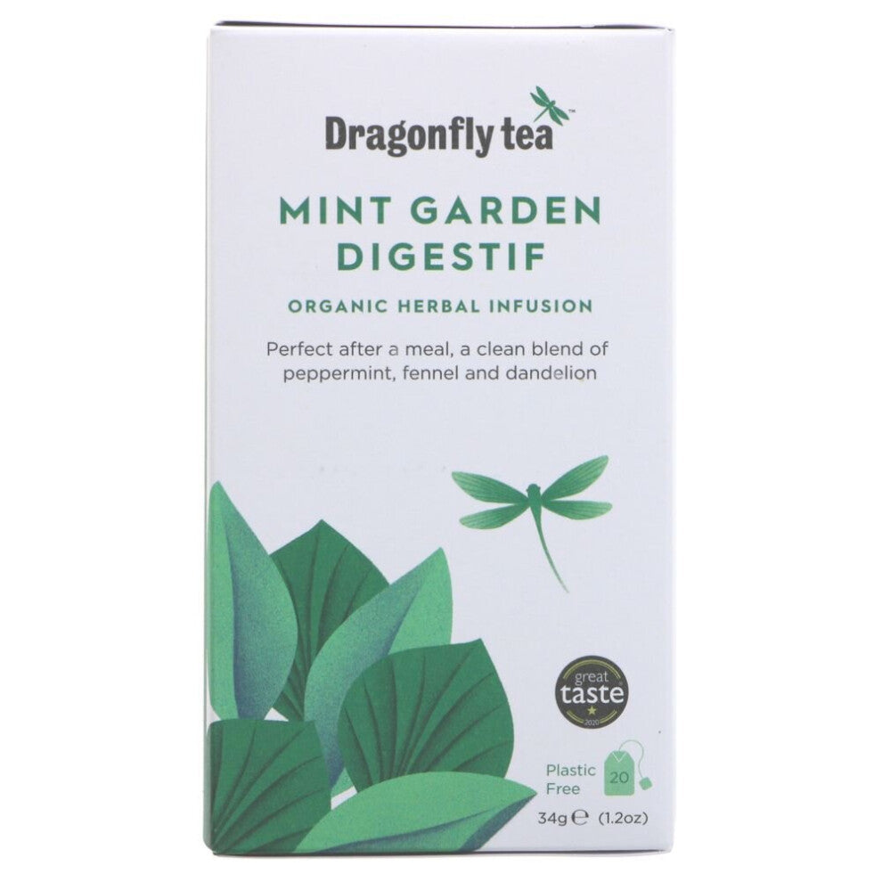 Dragonfly Tea Mint Garden Digestif 20 bags ( pack of 4 )