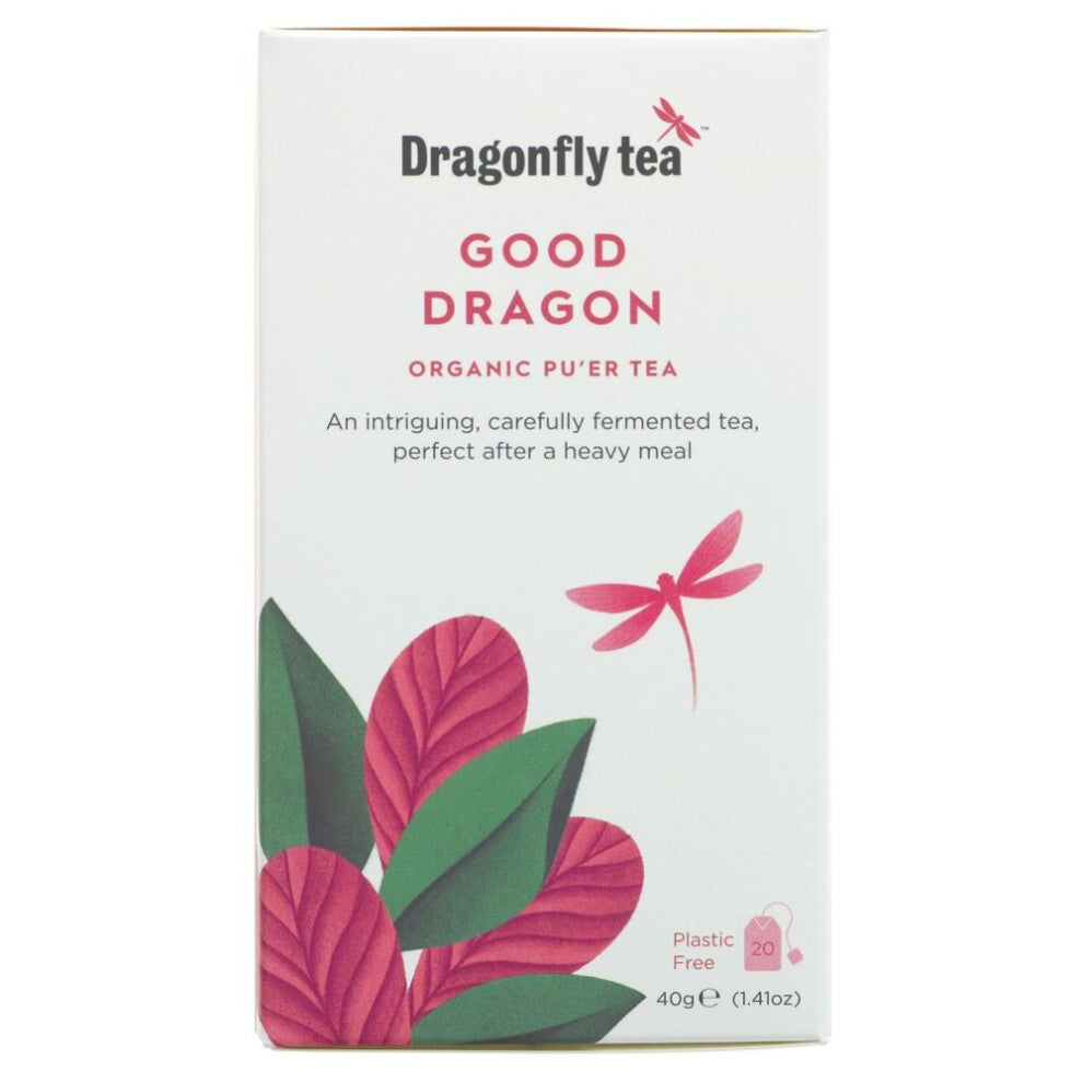 Dragonfly Tea Good Dragon Pu'er Tea 20 bags ( pack of 4 )