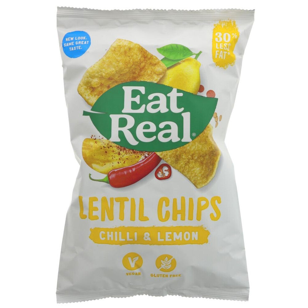 Eat Real Lentil Chips Chilli Lemon 113g ( pack of 10 )