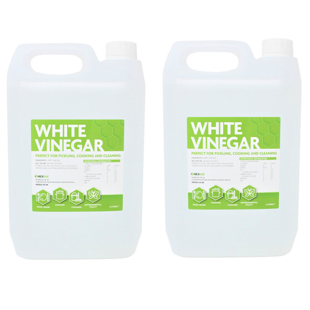 (10L) Hexeal WHITE VINEGAR | Food Grade Suitable for Cleaning, Baking, Cooking and Pickling | 500ml - 25L