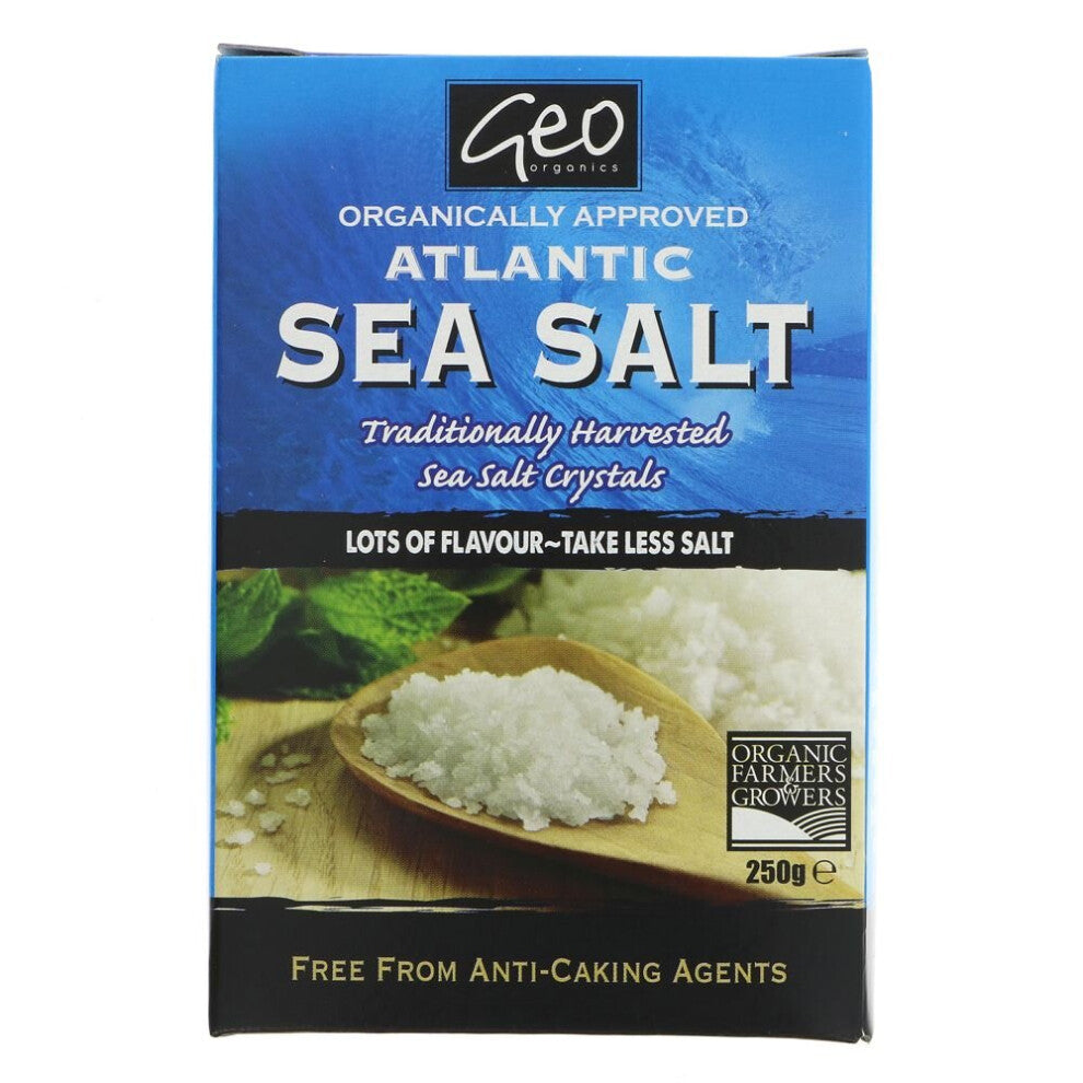 Geo Organics Atlantic Sea Salt Crystals 250g ( pack of 6 )
