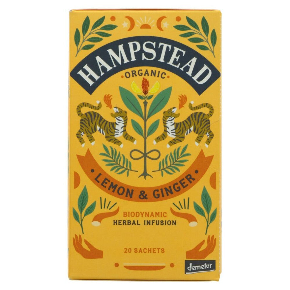 Hampstead Tea Lemon Ginger 20 bags ( pack of 4 )