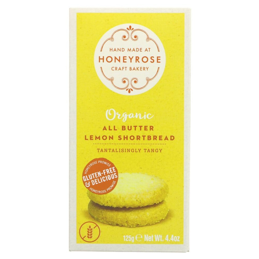 Honeyrose All Butter Lemon Shortbread 125g ( pack of 6 )