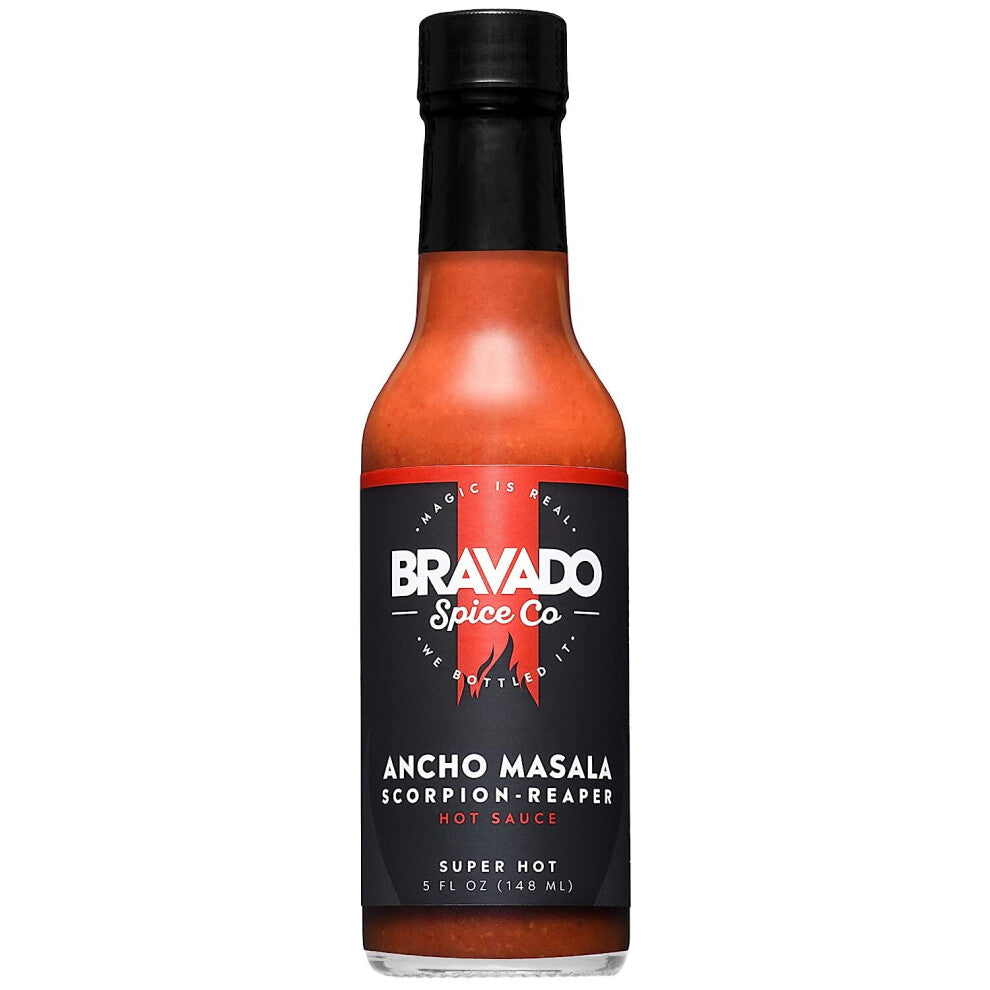Super Hot Chilli Sauce Ancho Masala Scorpion Reaper Condiment Bravado