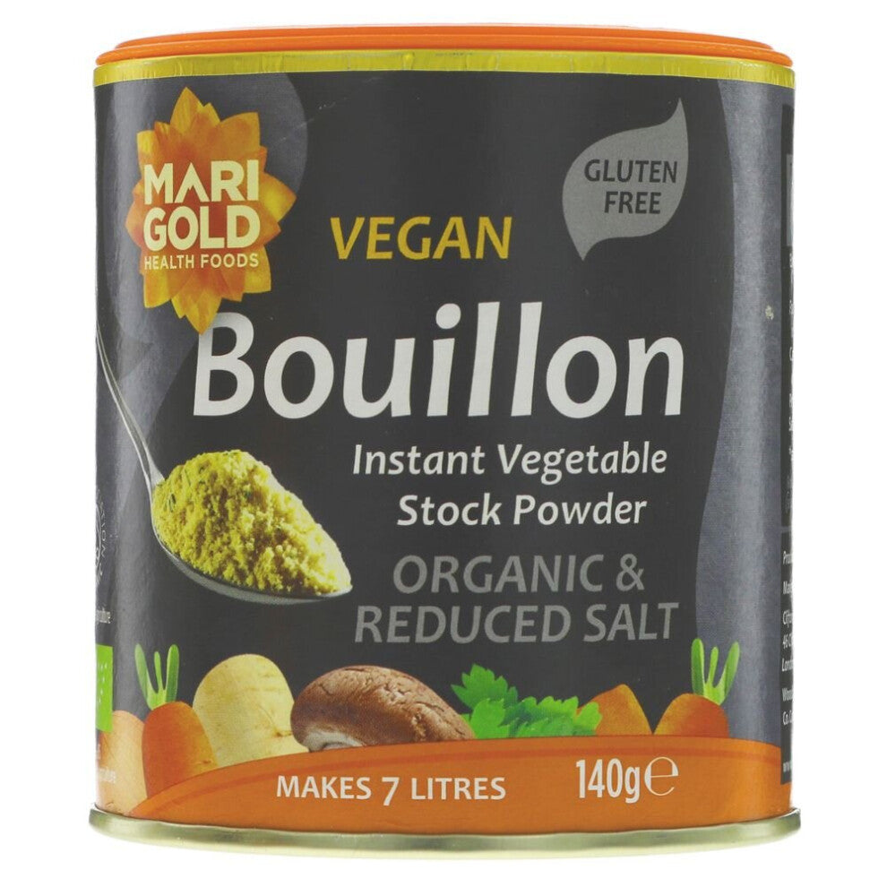 Marigold Organic Bouillon Reduced Salt 140g ( pack of 6 )