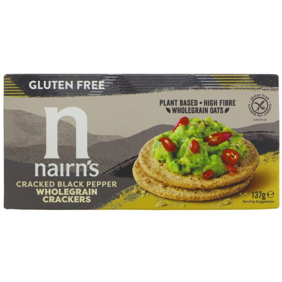 Nairn's Cracked Black Pepper Cracker 137g ( pack of 8 )