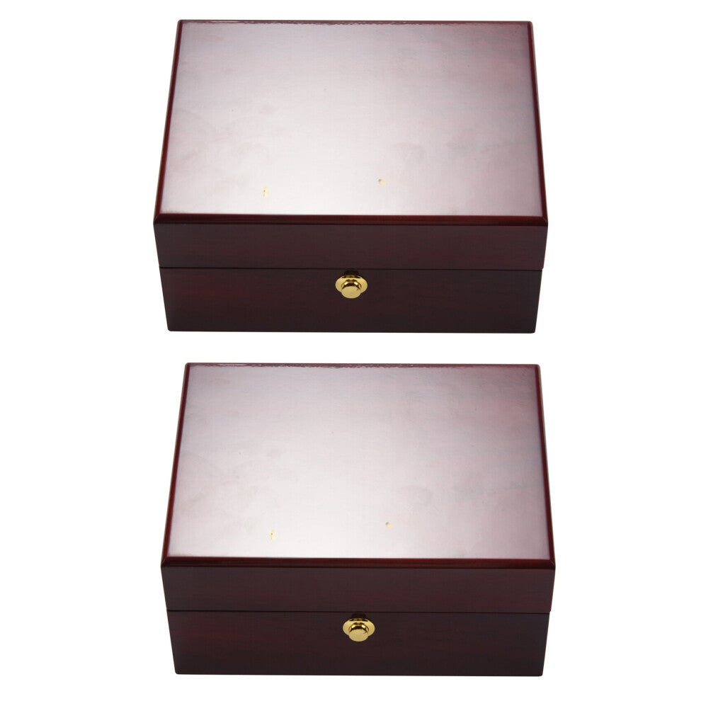 2X Size Wood Lacquered Glossy Single Watch Box with PU Leather Cushion