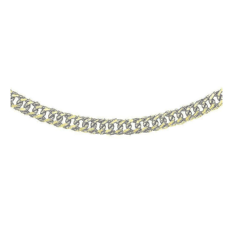 Hatton Garden 9K Yellow Gold Triple Curb Chain For Women 20 '' In Glossy Finish