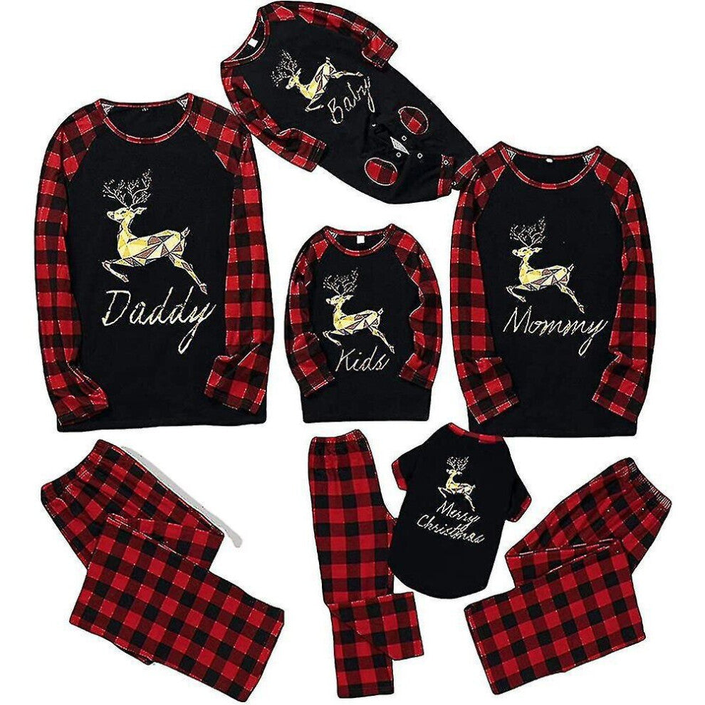 Christmas Family Matching Pyjamas Outfit Set Xmas Sleepwear Homewear Nightwear For Dad Mom Kids Baby