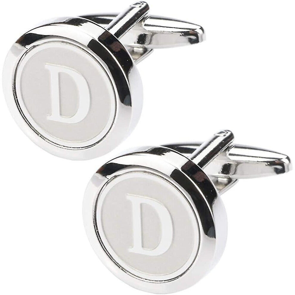 Men's Classic Stainless Steel Initials Cufflinks 26 Initials Cufflinks Business Wedding Shirts A-z$