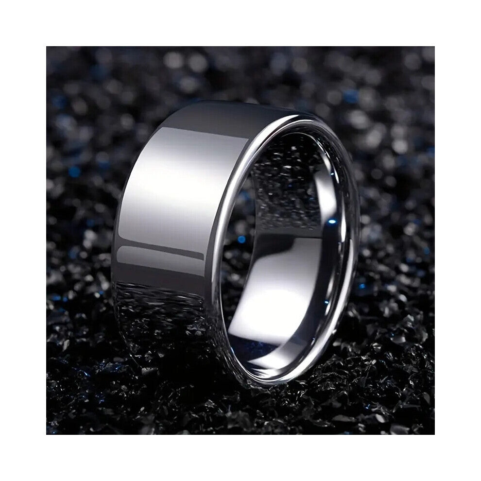 1pc Mens Glossy Width 8mm Titanium Steel Ring Mens Finger Ring Big Thumb Domineering Spanner Hand Jewelry