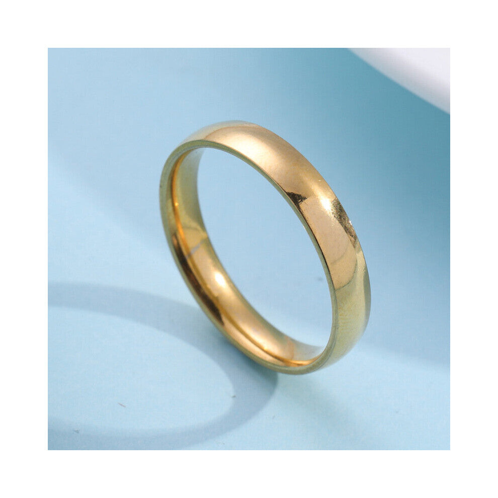 4mm 3 Colors Wide Glossy Couple Ring