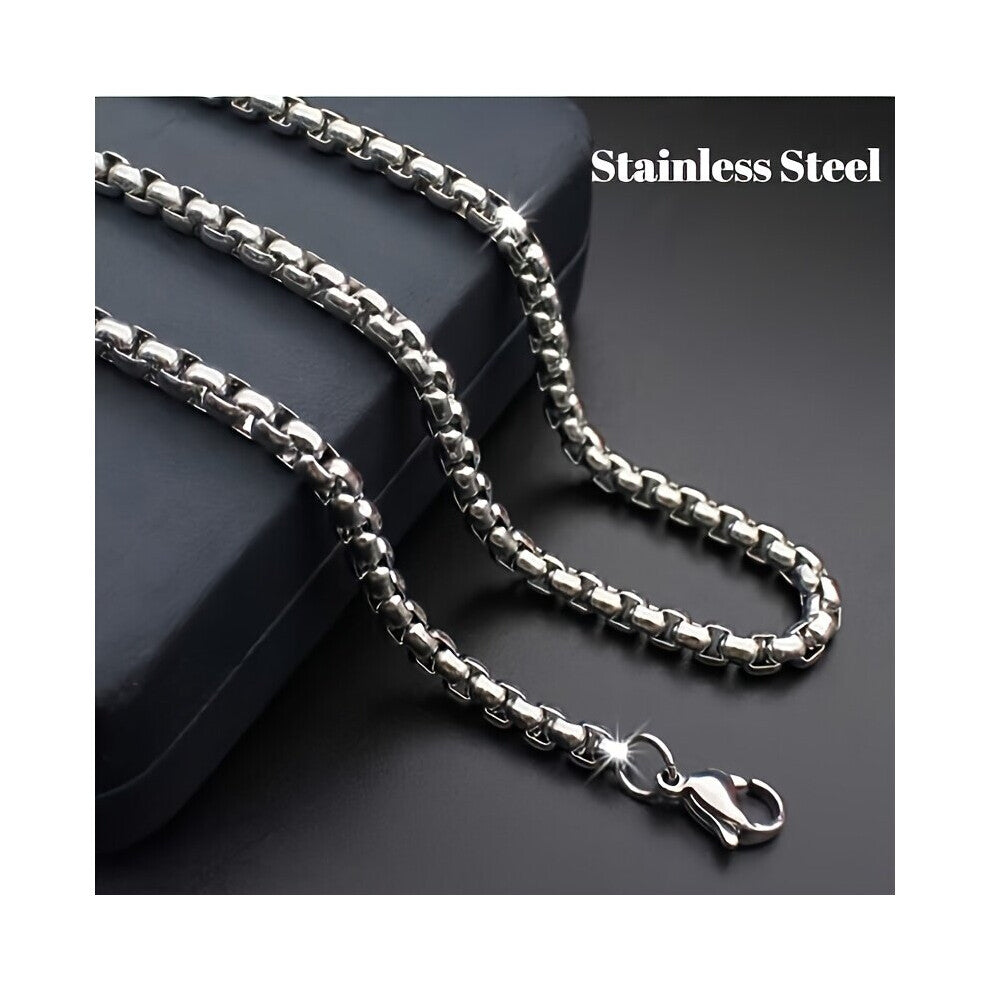 1pc Stainless Steel Square Pearl Necklace Jewelry Accessories 20 31 Inch