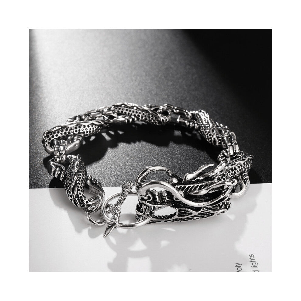 1pc Mens Domineering Dragon Head Bracelet Retro Hip hop Jewelry Accessories Birthday Gift