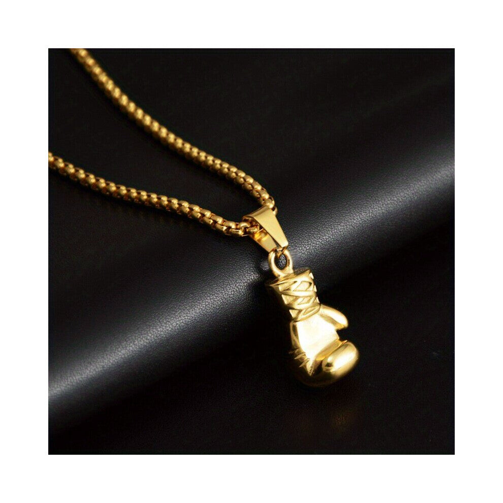 1pc Hip Hop Personality Boxing Gloves Charm Golden Plated Silver Plated Vintage Victory Gloves Pendant For Home Travel Party Men Women Students As Hol