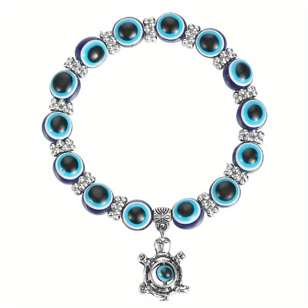 1pc Creative Devils Eye Bracelet With 14 Beads Decorative Accessories For Holiday Party Gift Women Men Accessories Jewelry