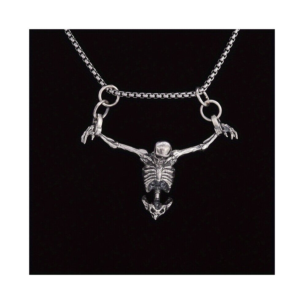 Mens Gothic Skull Pendant Necklace Unique Street Rock Party Jewelry Accessories