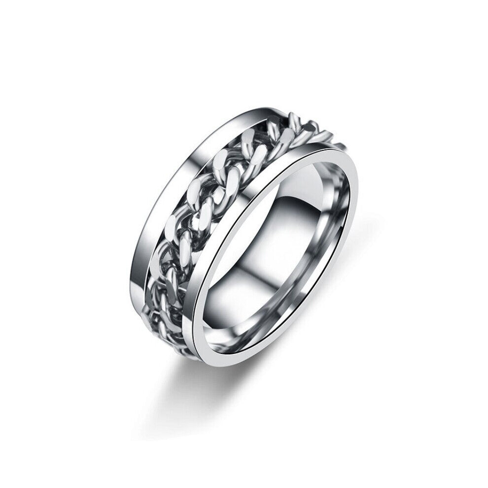 1pc Rotation Chain Promise Rings For Women&Men Alloy Chains Functional Beer Bottle Ring Jewelry Gift Accessory For Holiday Gift Birthday Gift Christma