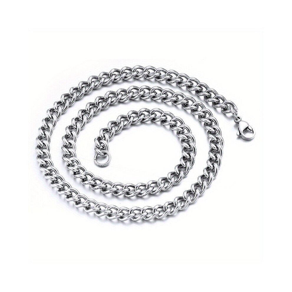 1pc Titanium Steel Necklace Wave Chain Mens Accessories