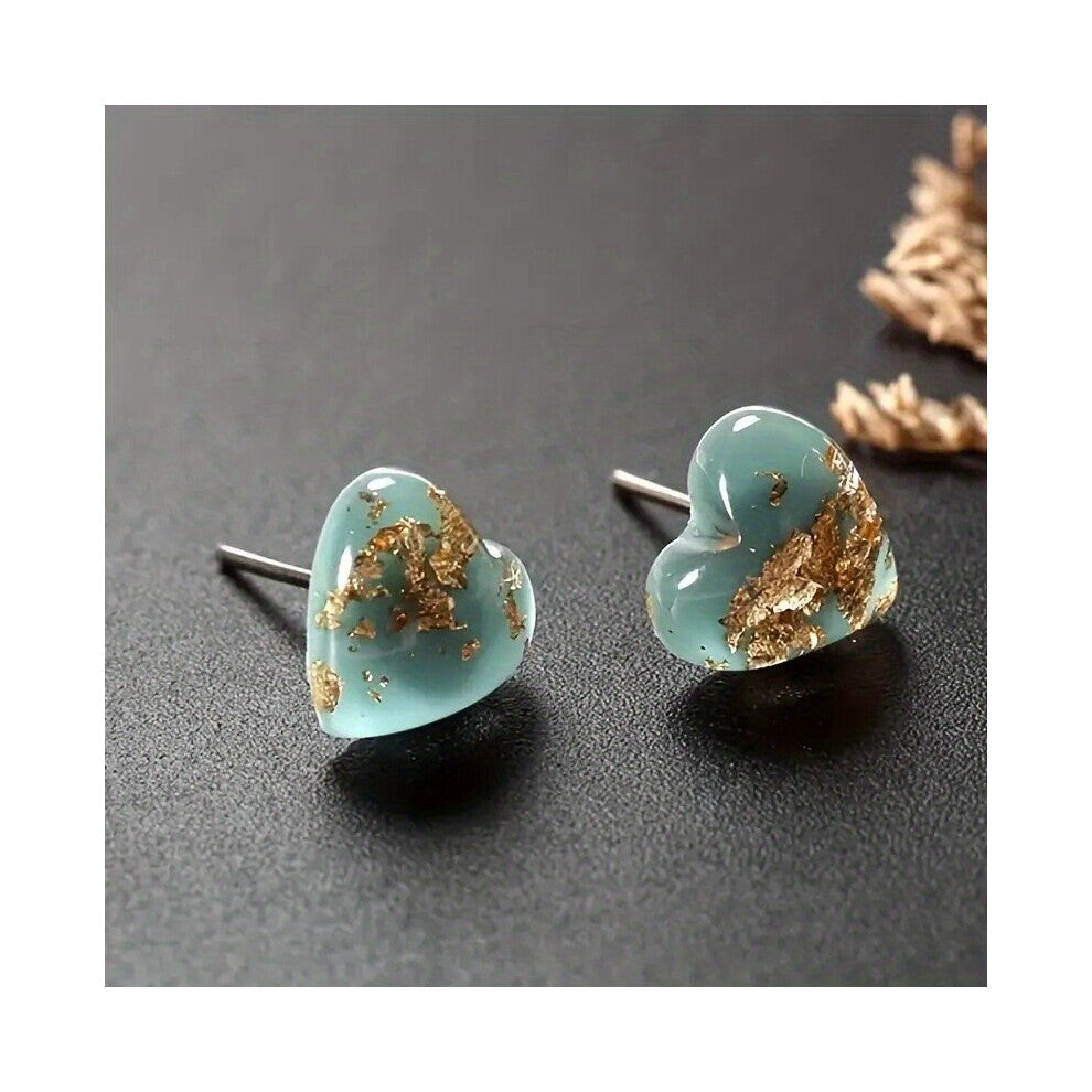 Heart Shaped Earrings For Men And Women Crystal Stud Earrings Party Jewelry Gift Casual Jewelry Casual Earrings Accessories Gift